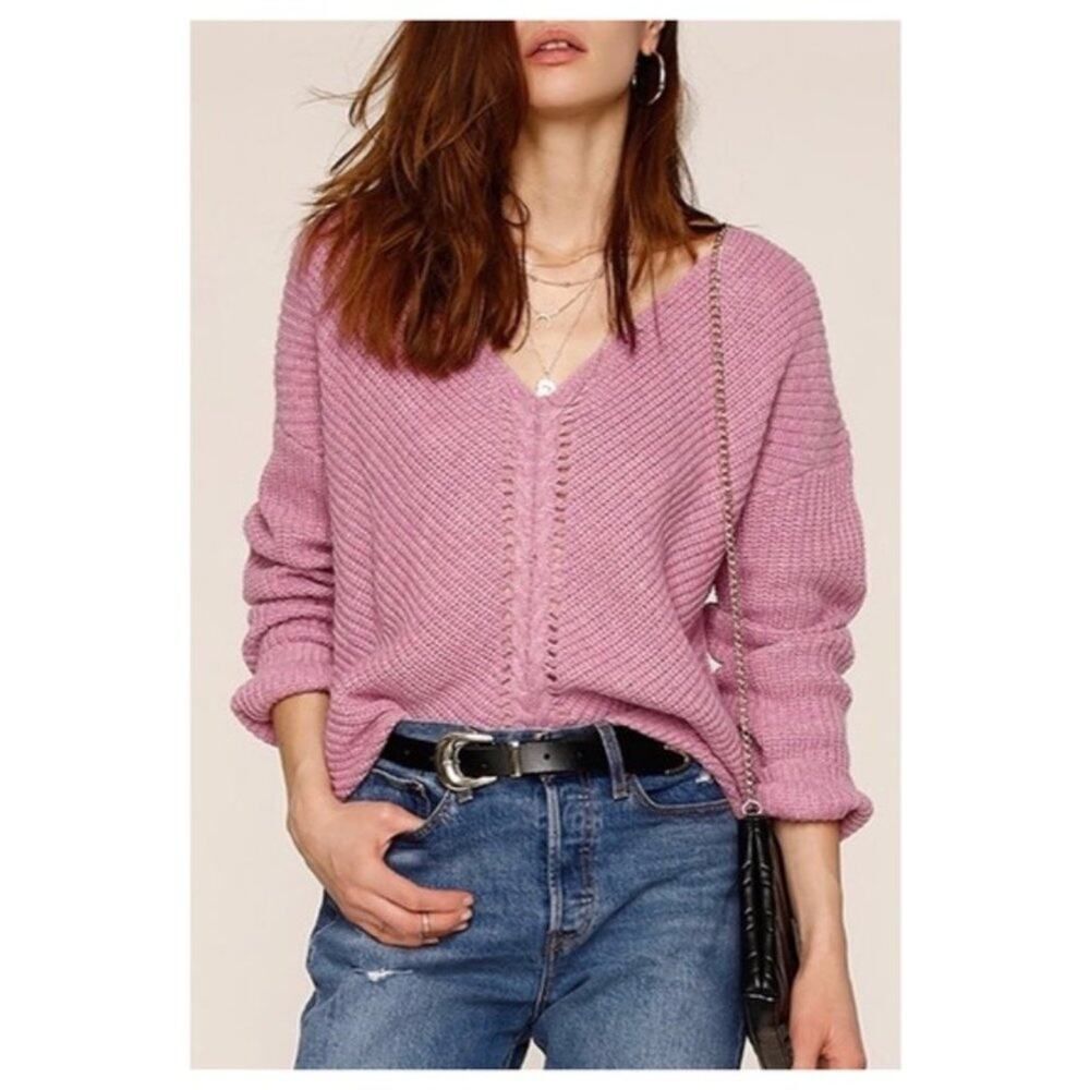 Heartloom Dani Dusty Pink Lilac Knit Sweater Size Woman's Medium